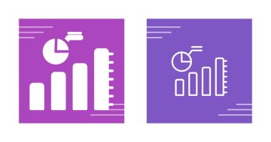 Diyagram grafik simgesi. Finansal tablo. Beyaz arkaplanda iş işareti izole edildi