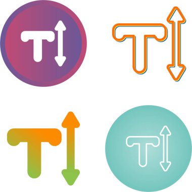 Ok harfi T logo tasarım vektörü kümesi. Simge logo elemanı vektörü. T Harfi ve Ok Logosu İş Şablonu Vektör Simgesi Simgesi. 