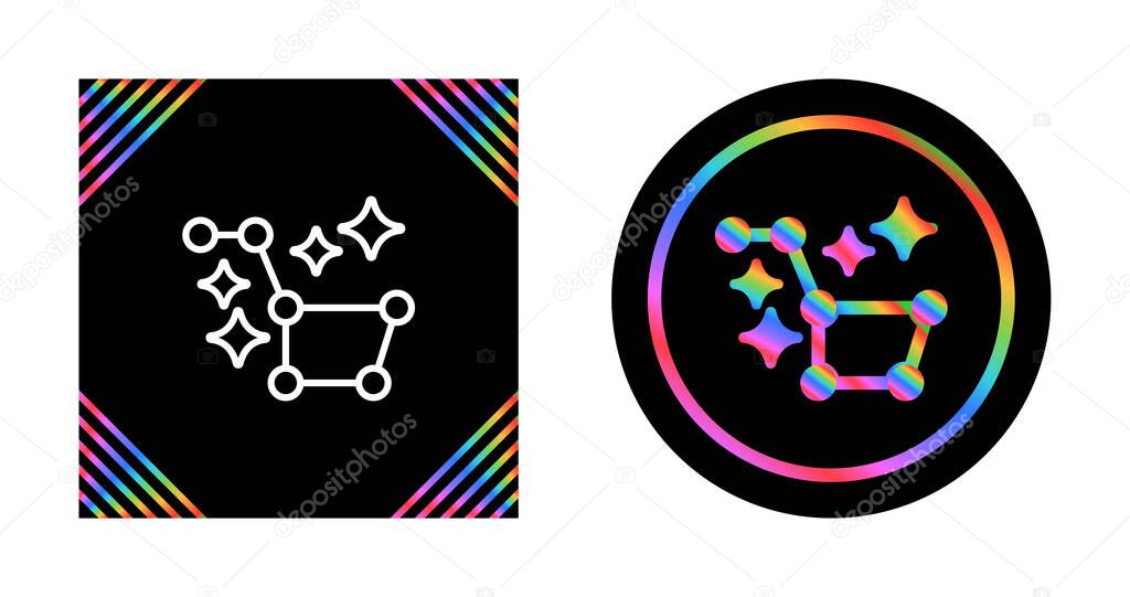 Vector illustration of the Constellation Ursa Major icon on white background