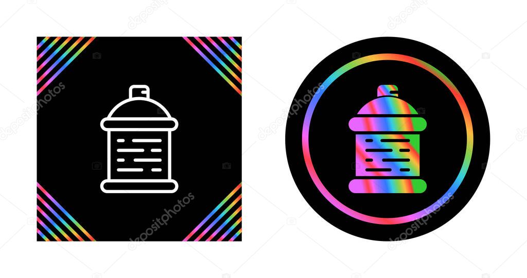 Spray can silhouette black icon. Vector illustration of spray can symbol isolated on white background