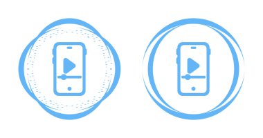 Çalma düğmesi simgelerine sahip akıllı telefon seti, vektör illüstrasyonu
