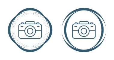 Beyaz arkaplanda izole edilmiş kamera simgeleri. Renkli ana hat sembolü. vektör illüstrasyonu