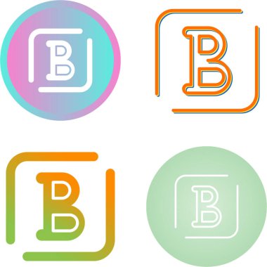 ilk logo b harfi tasarım şablonu, vektör illüstrasyonu 