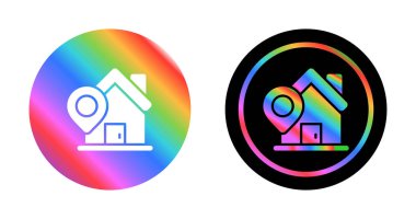 Ev simgeleri kümesi, basit vektör illüstrasyonu