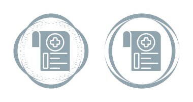 tıbbi belge web simgesi vektör illüstrasyonu