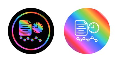 Zaman Serisi Analiz Web simgesi vektör illüstrasyonu