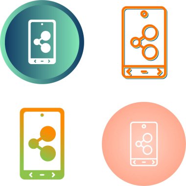 Beyaz arkaplanda modern akıllı telefon simgesi izole edildi. Vektör illüstrasyonu 