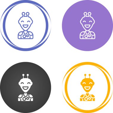 Uzaylı simgeleri beyaz arkaplanda izole edildi