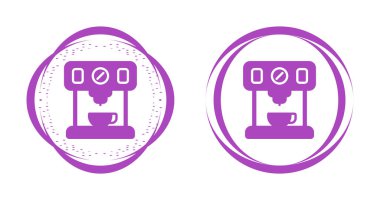 Kahve makinesi ikonları. vektör illüstrasyonu            