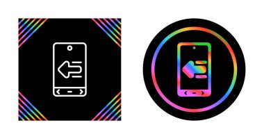 Beyaz arkaplanda izole akıllı telefon simgesi, modern telefon işareti, renkli illüstrasyon 