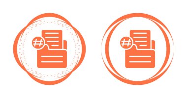 Belge simgeleri ve vektör illüstrasyonuna sahip dizin