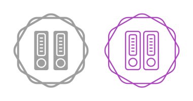 Basit Arşiv simgeleri beyaz arkaplanda izole edildi. Vektör illüstrasyonu