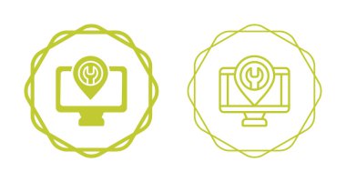 Bilgisayar monitörü, anahtar simgesini ekranda gösterir. Yazılım, uygulama veya işletim sistemleri için ayarları, yapılandırmayı veya teknik arayüzleri sembolize eder.