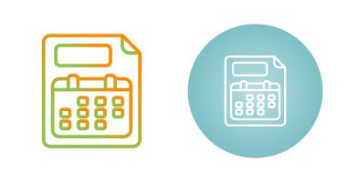 Takvim Icons set, vektör çizim