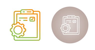 Renkli pano simgesi dişli simgesi