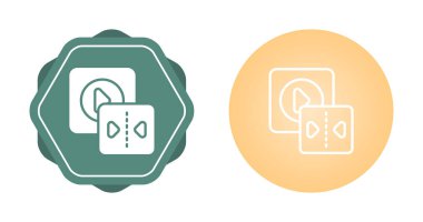 set of play buttons icons on white background, vector illustration   