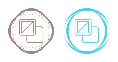 Dairesel çerçevelerin içinde üstüste binen minimalist kareler