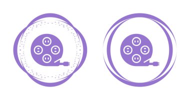 Makara ve elektrik prizli uzatma kablosu simgesi.