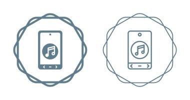 Akıllı Telefon Basit Simgesi, Vektör İllüstrasyonu Beyaz Arkaplanda İzole Edildi 
