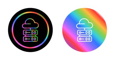 Bulut Sunucusu Simgesi Vektörü. Özet çizimi