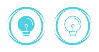 Satır elektrik ampul ikonu vektör illüstrasyon tasarımını ayarla