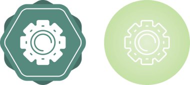 Dişli ağ simgesi, dişli dişli levhası. Seçenekler ana hat biçiminde ayarlanıyor. Vektör illüstrasyonu 