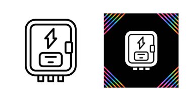 Elektrik Paneli Web simgesi vektör illüstrasyonu 