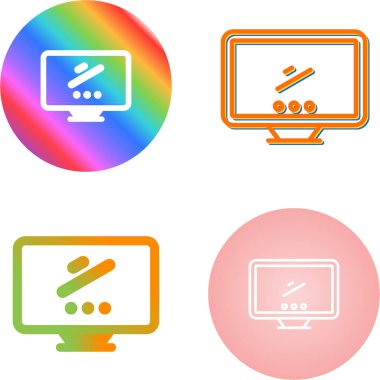 Bilgisayar Simgesi Vektör Resimleri Beyaz Arkaplanda İzole Edildi 