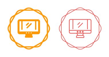 bilgisayar monitörü simgesi, düz biçim