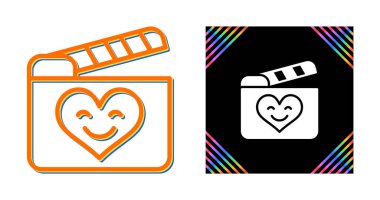 Romantic comedy web icon vector illustration