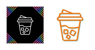 Bir paket kahve fincanı ikonu. Düz tasarımda vektör illüstrasyonu