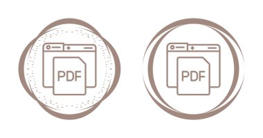 iki pdf dosyasının vektör simgesi