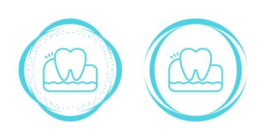 Diş simgesi, diş işareti, vektör illüstrasyonu beyaz arkaplanda izole edildi 