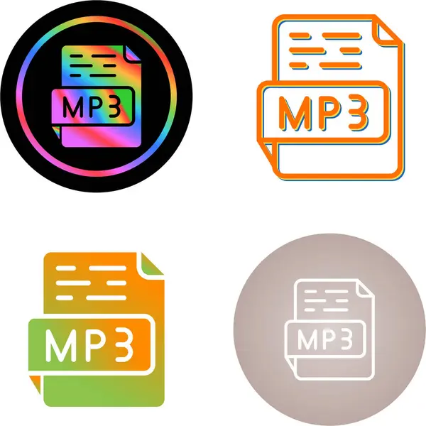 stock vector MP3 files type icon. flat simple pictogram. 