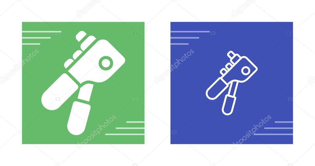 Rivet Gun Line Icon. Linear Style Sign for Mobile Concept and Web Design. Rivet Gun Tool Outline Vector Icon. Symbol, Logo Illustration. Vector Graphics