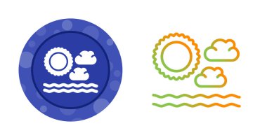 Beyaz zemin üzerinde yağmur ve yağmur ikonu olan siyah çizgi bulutu. Yağmur damlaları ile hava bulutu. Simgeleri renklendir. vektör illüstrasyonu