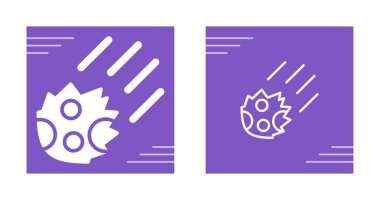 Kuyruklu yıldız çizgisi simgeleri vektör illüstrasyonunu ayarla 