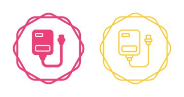 Dekoratif dairelerin içinde iki stilize şarj simgesi