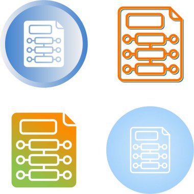 4 renkli düz simge (Cpu) dosyası ve internet simgeleri modayı izleyerek