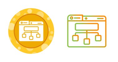 Gradyan renklere sahip web sayfası sitemap simgeleri