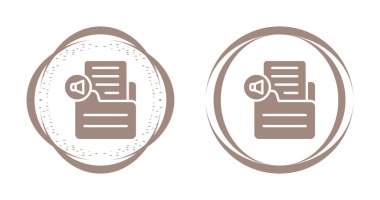 Dairesel sınırları olan iki kahverengi belge simgesi