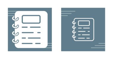 Satır çizili sayfaları gösteren sarmal defter simgeleri