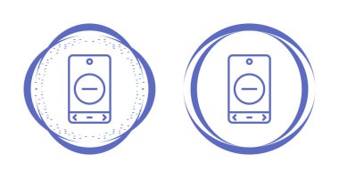 satır akıllı telefon simgesi beyaz arkaplanda izole edildi. 