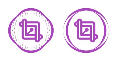 Dairesel sınırları olan mor kaydırma simgeleri