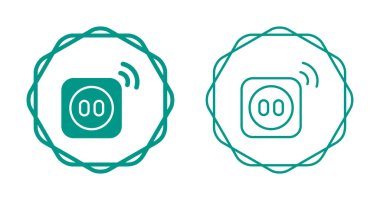 Smart Plug Simgeleri seti, vektör illüstrasyonu