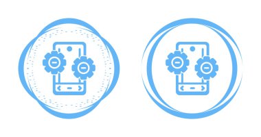 akıllı telefon simgeleri ayarlandı, vektör illüstrasyonu basit tasarım