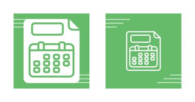 Beyaz arkaplanda yeşil hesap makinesi simgeleri