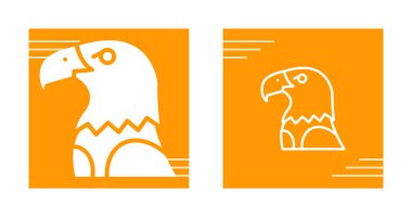 The icons, suitable for apps and web pages, depict an eagles head within a decorative, wavy-edged circular border.