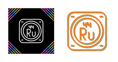 Kimyasal Element Web simgesi vektör çizimi