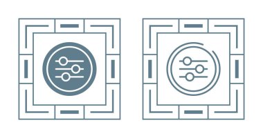 Müzik Dengeleyicisi Çubukları Simgeleri Beyaz Arkaplanda Ayrı Ayarlandı 